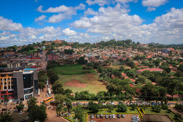 Fototapeta na wymiar Kampala panoramic view from Uganda National Mosque