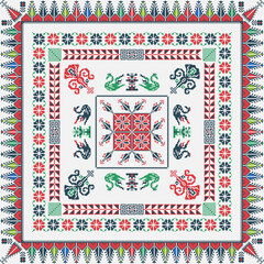 Traditional Palestinian Embroidery Pattern 14