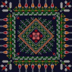 Traditional Palestinian Embroidery Pattern 18