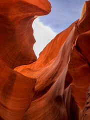 Curved Sandstone Walls Toward Sky