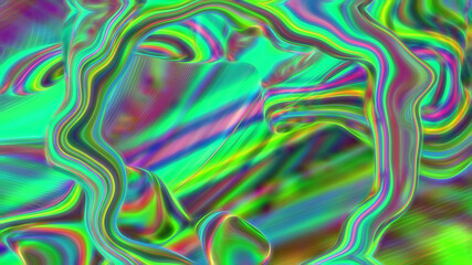 Abstract neon multicolored liquid background