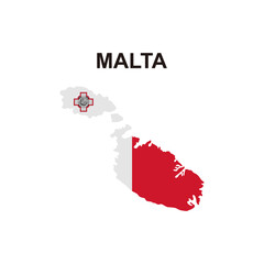 maps of Malta icon vector sign symbol