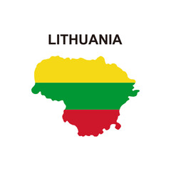 maps of Lithuania icon vector sign symbol