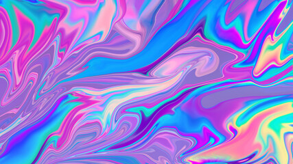 Abstract neon multicolored liquid background