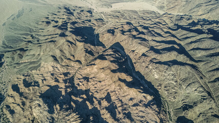 mountain plateau in Mongolia aerial view