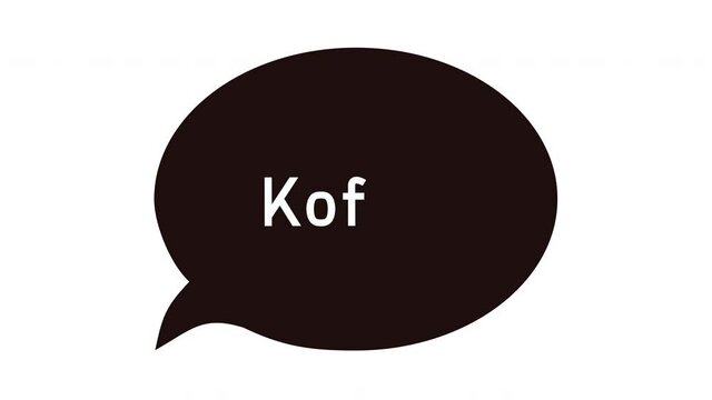Coffee in Multi language or Many Language in Bubble Text Animation on White Background