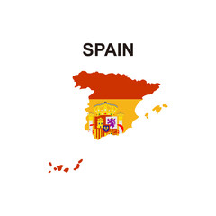 Obraz premium maps of Spain icon vector sign symbol