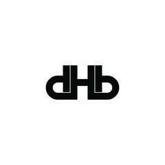 dhb letter original monogram logo design