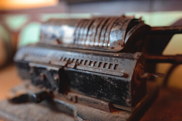 old typewriter close up