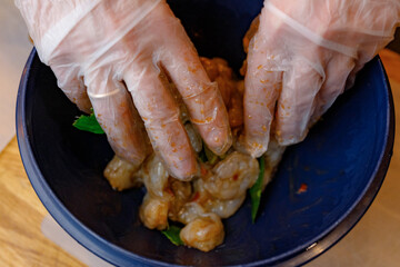 cooking chicken meat