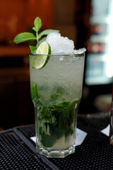 mojito cocktail with ice