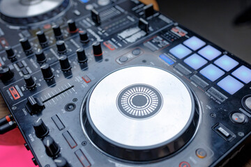 dj mixing music in club