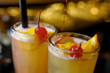 cocktail with fruits