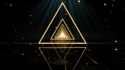 Illumination Abstract Background. Futuristic VJ motion graphics, club concert with projection mapping and nebula background .