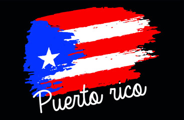Puerto rico distressed flag vector