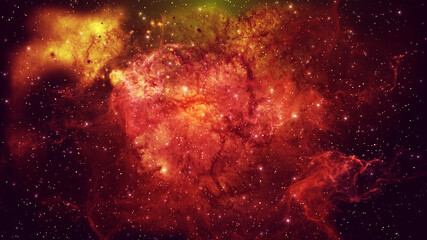 Naklejka premium Nebula Colorful Travel with Star Glow Background. This Clip is a tube galaxy with star glow and light dark deep.