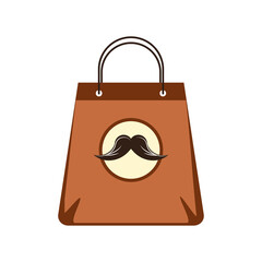 shopping bag with mustache