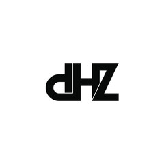 dhz letter original monogram logo design