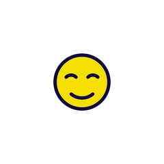 Happy Emoji Faces Vector Icon for Apps and Websites.