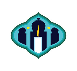 arabian frame candle