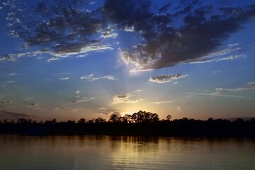 Beautiful Florida sunset over the water