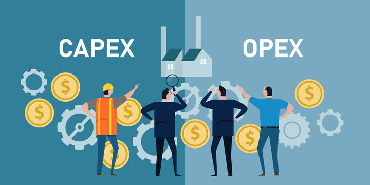 capex opex capital expenditure operation expenses gear coin finace operation by businessman