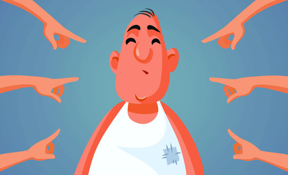 Fingers Pointed Blaming Poor Man