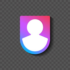 User Icon in trendy flat style isolated on grey background. User silhouette symbol for your web site design, logo, app, UI. Vector illustration, EPS10.