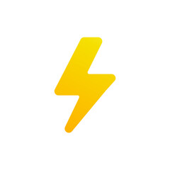Lightning Icon Vector Illustration in Glyph Style for Any Purpose