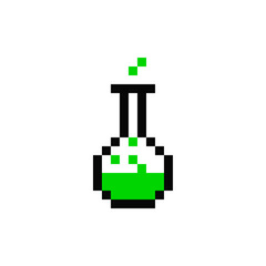 Distillation Flask. Vector Filled Line Icon Pixel Perfect.
Colorful Medical Health Icon for Website Mobile App Presentation. 8 bit