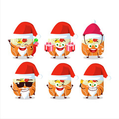 Santa Claus emoticons with norimaki sushi cartoon character