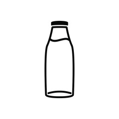 Dairy vector icon in linear, outline icon isolated on white background