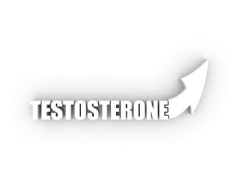 Medical background concept. Hormone testoxterone 3D word