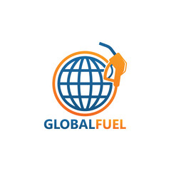 Global fuel logo template design