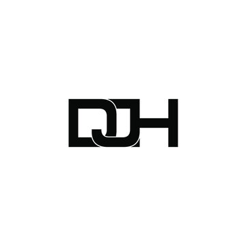 djh letter original monogram logo design