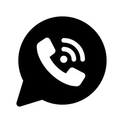 Phone call isolated vector icon