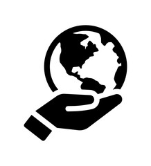 Global and world environment saving vector illustration on white.