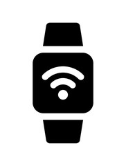 Smartwatch wifi connection data icon isolated illustration.