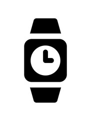 Smartwatch is a hightech wristwatch which could count time icon vector.