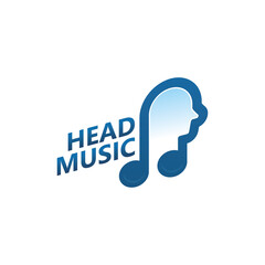 Head music logo template design