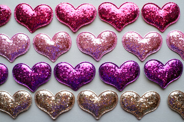 Love Valentines day romantic background. hearts and roses beautiful.Empty space Valentines day background with red hearts