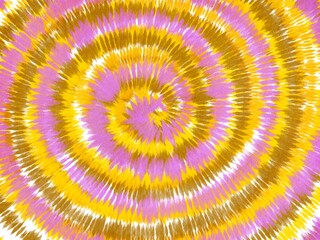 Fabric Tie Dye Striped Pattern Ink Background Bohemian Spiral. Hippie Dye Drawn Tiedye Swirl...