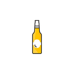 Beer vector icons. Bottle, glass, pint. Beer icon thin line for web and mobile, modern minimalist flat design.