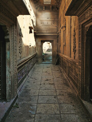 Obraz premium Walking by the old streets