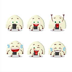 Cartoon character of onigiri with smile expression