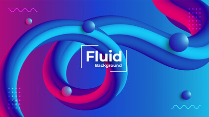 Trendy design template with fluid and liquid Wave shapes. Abstract gradient backgrounds. 3d Fluid Shapes Applicable for covers, websites, flyers, presentations, banners.