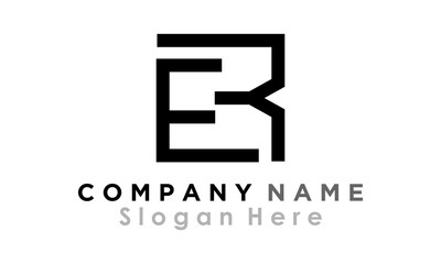 elegant simple E&R letter logo