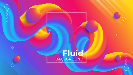 Trendy design template with fluid and liquid Wave shapes. Abstract gradient backgrounds. 3d Fluid Shapes Applicable for covers, websites, flyers, presentations, banners.