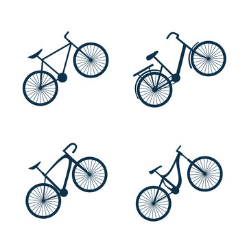ride bike logo. world car free day logo vector design