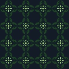green olive mandala art seamless pattern floral creative design background vector illustration